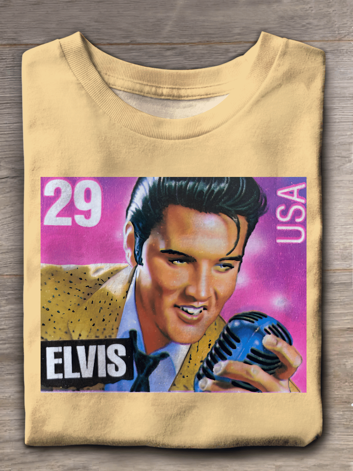 Merry Christmas King of Rock and Roll Printed T-shirts