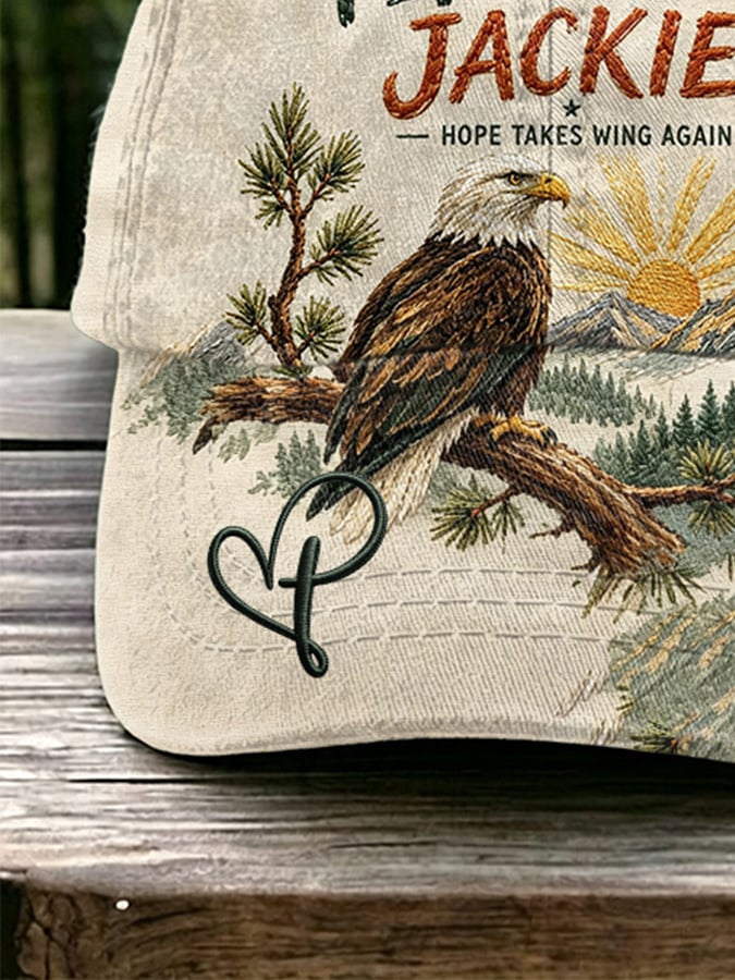 Retro Jackie Fly Strong, Hope Takes Wing Again Print Baseball Cap