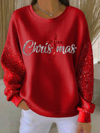 Women'S Christian Christmas Cross Design Sweatshirt