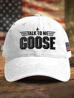 Retro Talk To Me Goose Print Baseball Cap