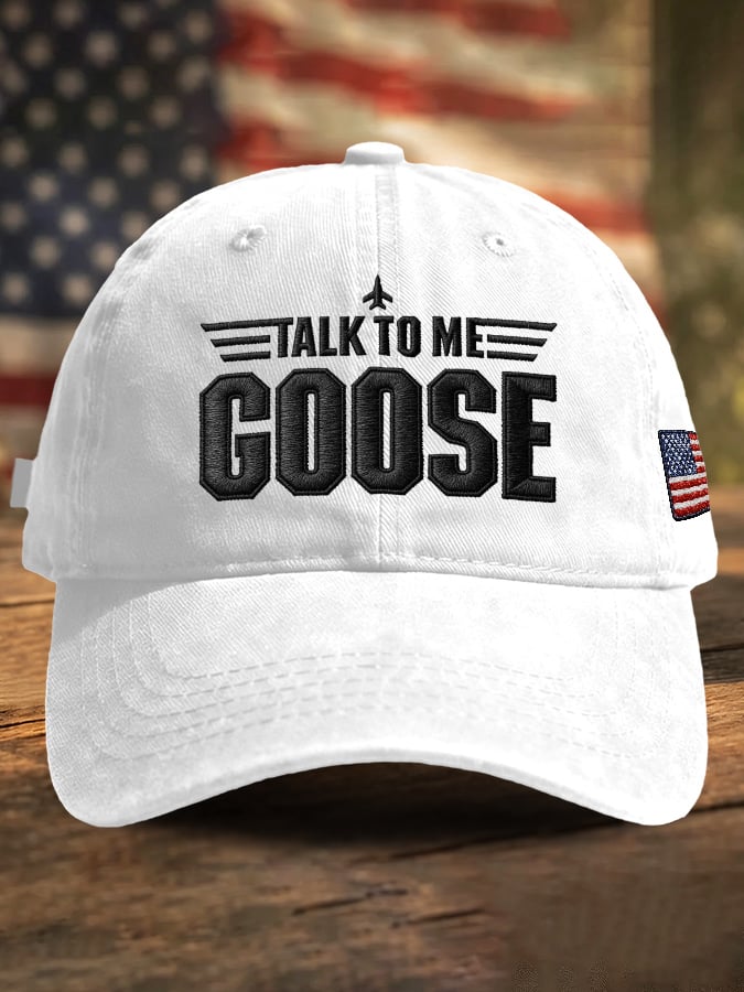 Retro Talk To Me Goose Print Baseball Cap