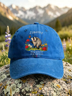 Retro Jimothy Raccoon Being Different Is My Superpower Print Baseball Cap