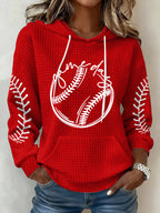 Women's Baseball  Print Hoodie