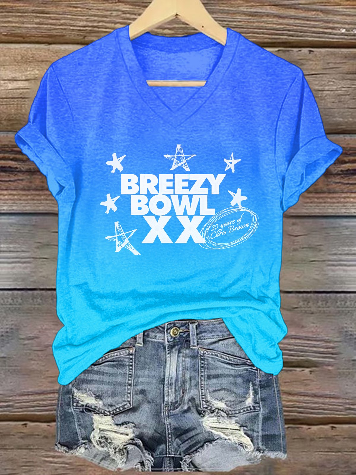 Breezy Bowl XX PNG Color Print Women's Crew Neck T-shirt