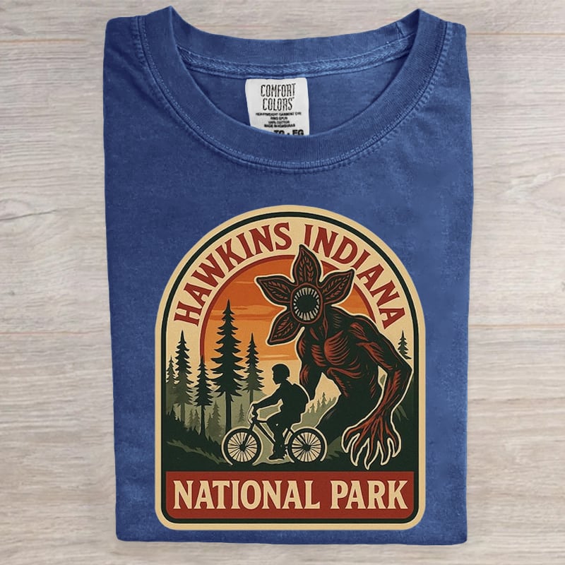 Hawkins Indiana National Park Upside Down Art Print T-Shirt