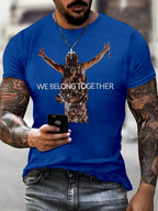Men's Singer-Print Casual Short-Sleeved T-Shirt