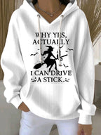 Women's Yes I Can Drive A Stick Print Casual Sweatshirt
