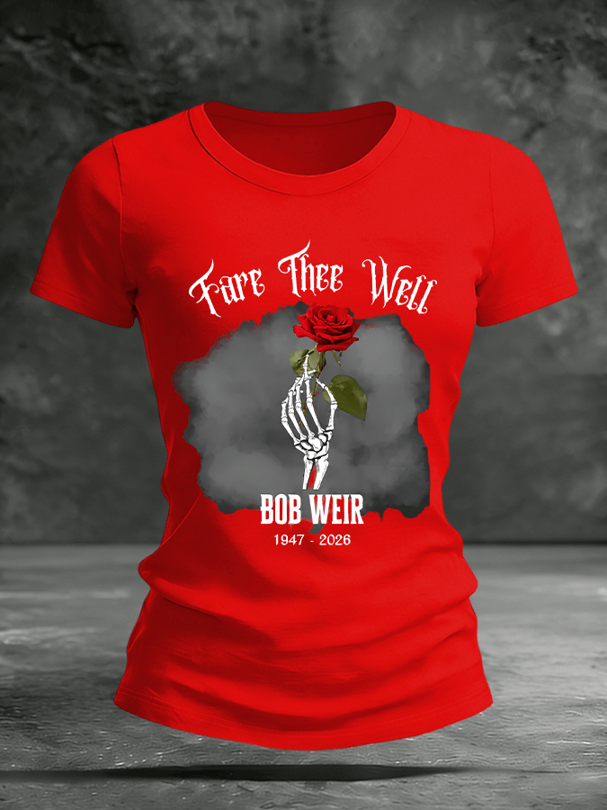 Women's Commemorative Edition Bob Weir Print Short-Sleeve T-Shirt