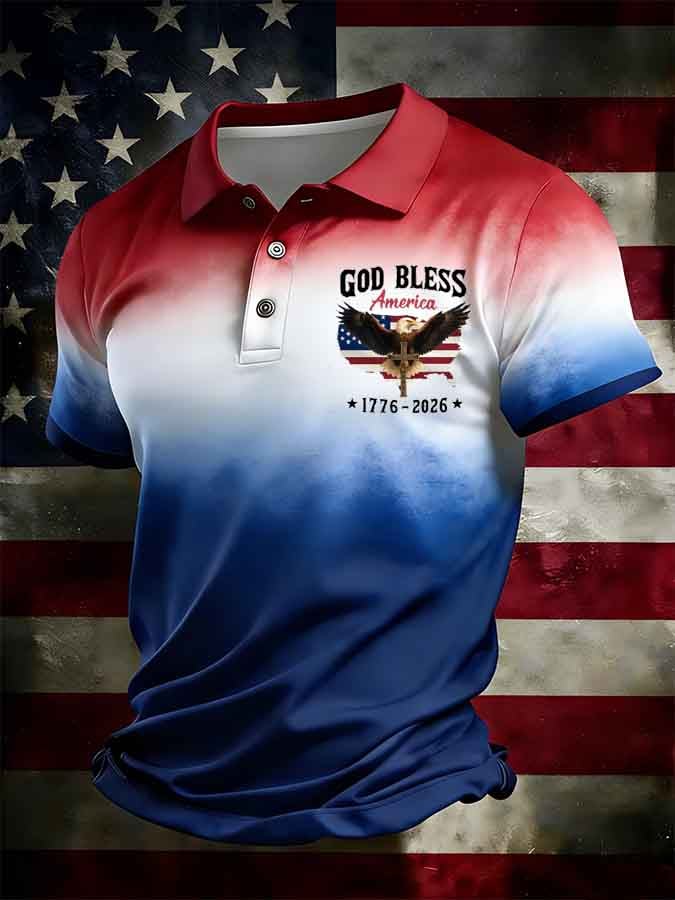 Men's 250th Anniversary Printed Short-Sleeve Polo Shirt