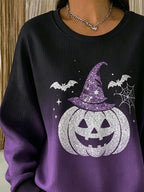 Women's Casual Halloween Print Pullover Sweatshirt