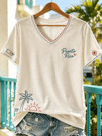 Women's Puerto Rico Pride Art Printed T-shirt