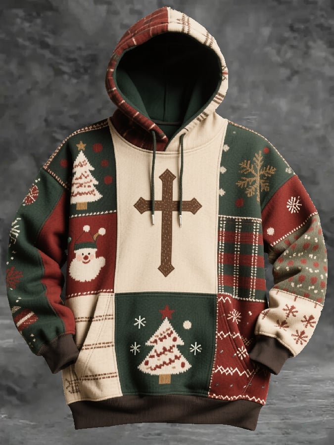 Men's casual Christmas faith print sweatshirt