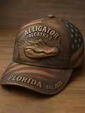 Unisex Alligator Alcatraz No Escape Print Baseball Cap