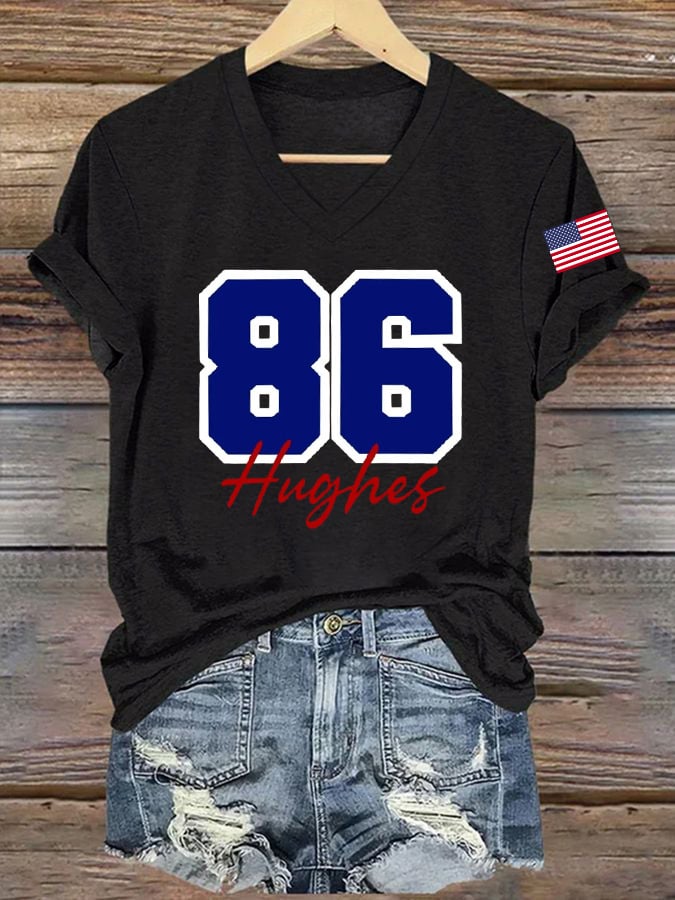 Women's Ice Hockey Print Casual T-Shirt
