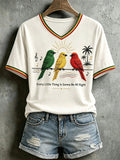 Women's Reggae-Themed Graphic Casual Top