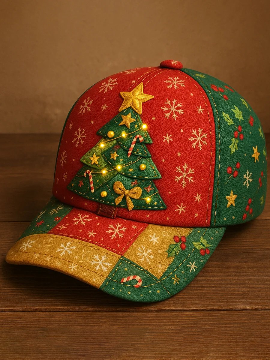Christmas-Themed Art Print Baseball Cap