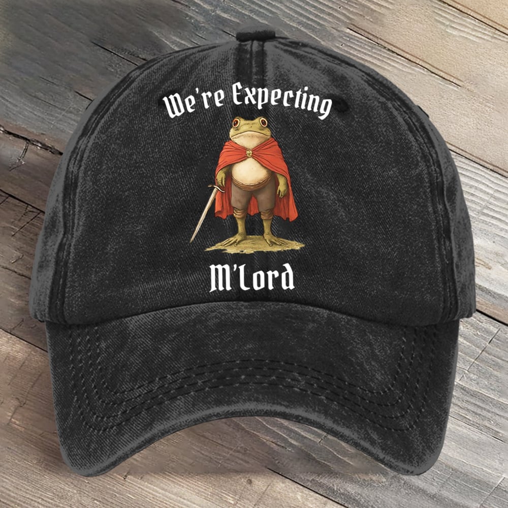 Frog Mom Dad Pregnancy Funny Couple Art Printed Cap
