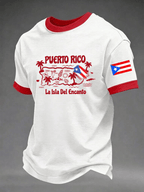 Men's Puerto Rico Printed Casual T-shirt