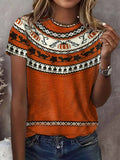 Women's Autumn  Printed Short-Sleeved T-Shirt