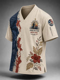 Men's Casual Puerto Rico Print T-Shirt