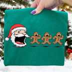 Funny Santas Cookie Christmas Art Print Sweatshirt