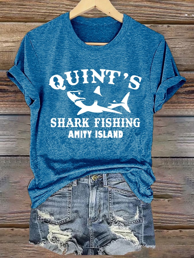 Women's Great White Shark Graphic Casual T-Shirt