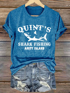 Women's Great White Shark Graphic Casual T-Shirt