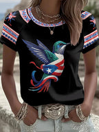 Women's Casual Printed Short-Sleeve T-Shirt