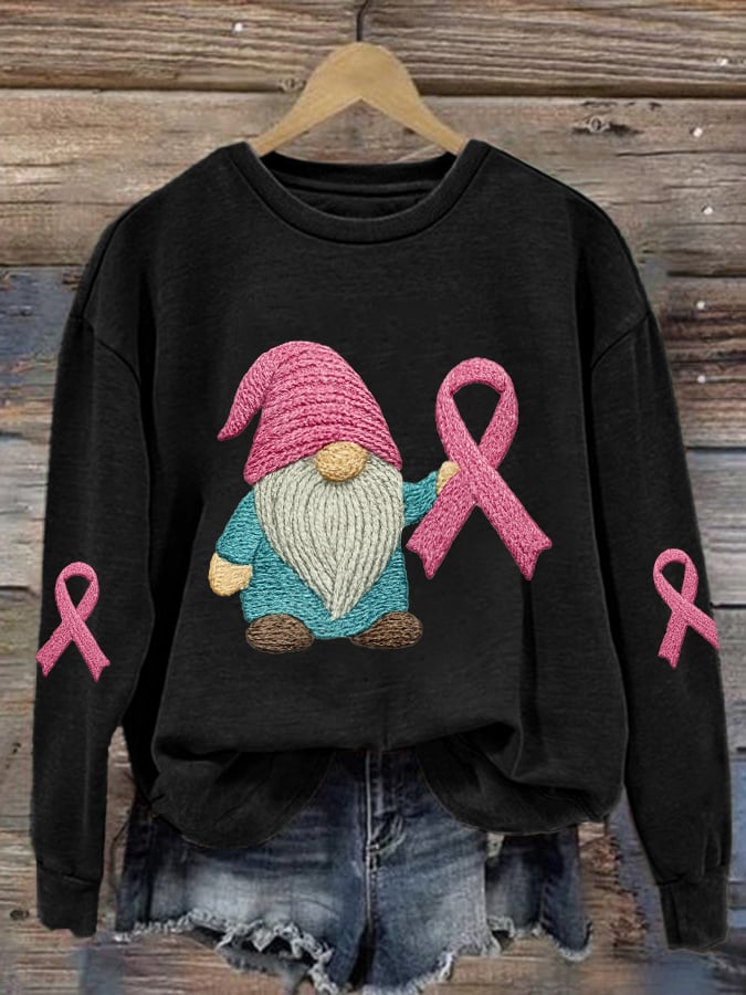 Women's Breast Cancer Awareness Print Comfort Sweatshirt
