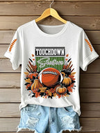 Women's Football Print Casual T-Shirt