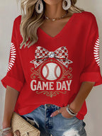 Women's Baseball  Print T-Shirt