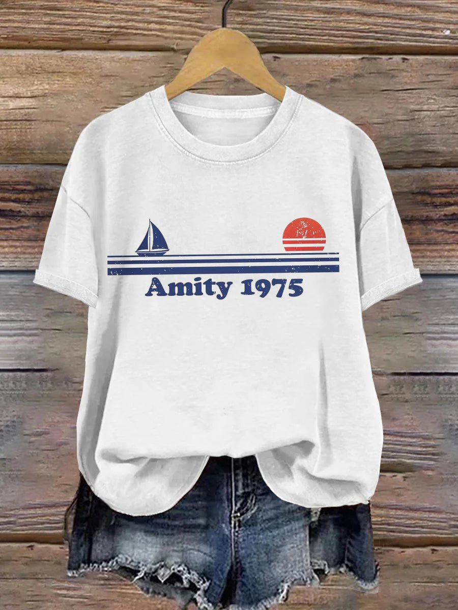 Women's Shark 1975 Printed Short-Sleeved T-Shirt