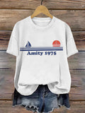 Women's Shark 1975 Printed Short-Sleeved T-Shirt