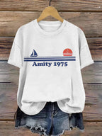 Women's Shark 1975 Printed Short-Sleeved T-Shirt