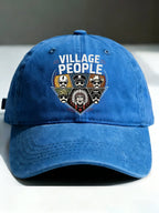 Retro Village Print Baseball Cap