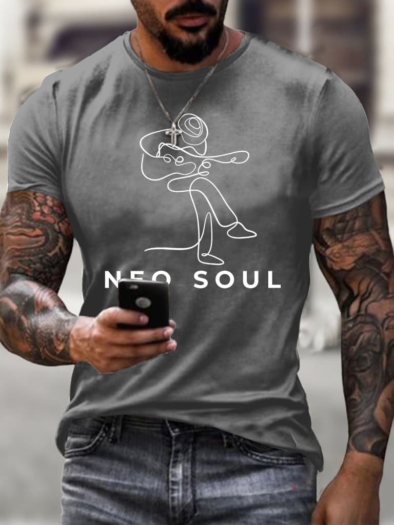 Men's  Neo Soul Printed Casual T-shirt