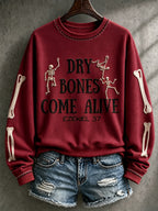 Women's Casual Printed Long-Sleeve Sweatshirt