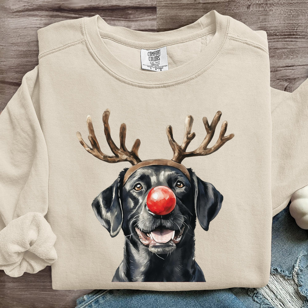 Funny Dog Christmas Art Print Sweatshirt