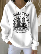 Women's Girls Trip Salem Witch Print Casual Sweatshirt