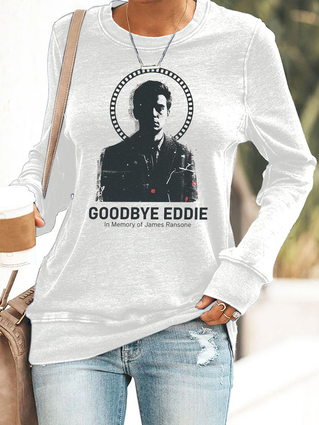 Retro Goodbye Eddie Print Sweatshirt