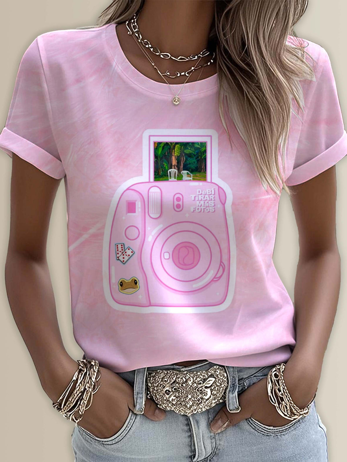 Puerto Rico Singer Printed Crew Neck T-shirts