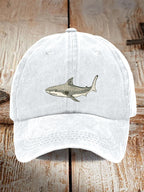 Retro Amity Island 1975 Sharks Print Baseball Cap
