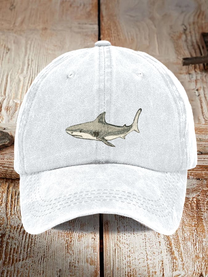 Retro Amity Island 1975 Sharks Print Baseball Cap