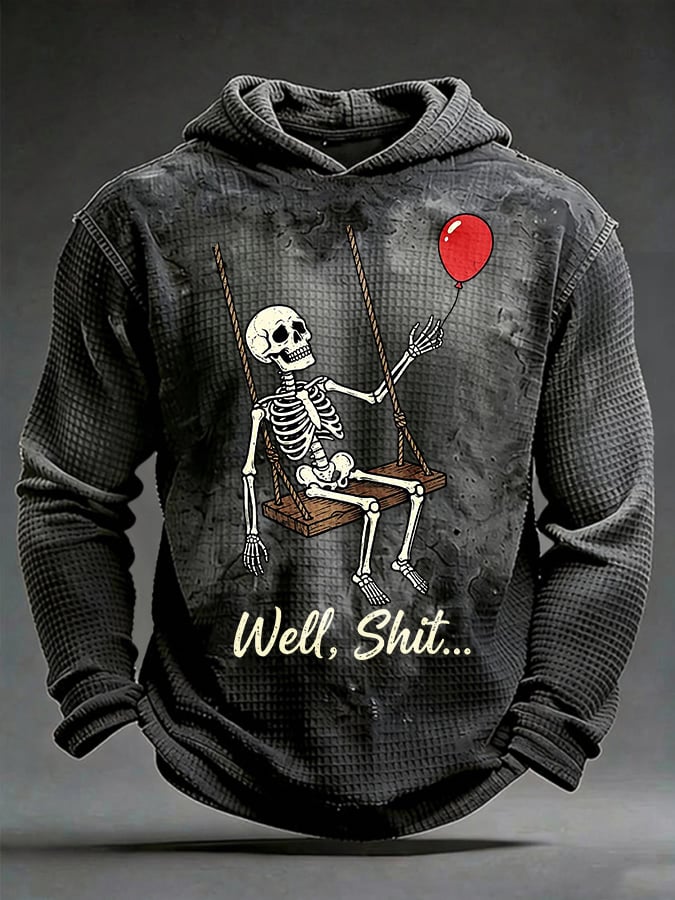 Men's Retro Halloween Well, shit... Printing Hoodie