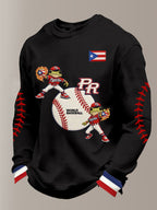 Men's Baseball Printed Waffle Top
