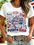 Women'S Puerto Rico Print T-Shirt