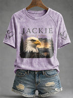 Retro Jackie Forever Our Queen Print T-Shirt