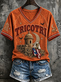 Women'S Puerto Rico Halloween Print T-Shirt