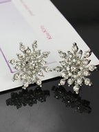 Zircon Earrings With Drop Oil And Diamonds
