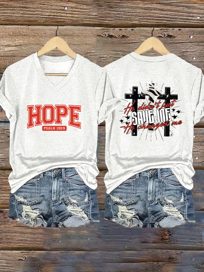 Women's Faith CROSS Print Short Sleeve T-Shirt